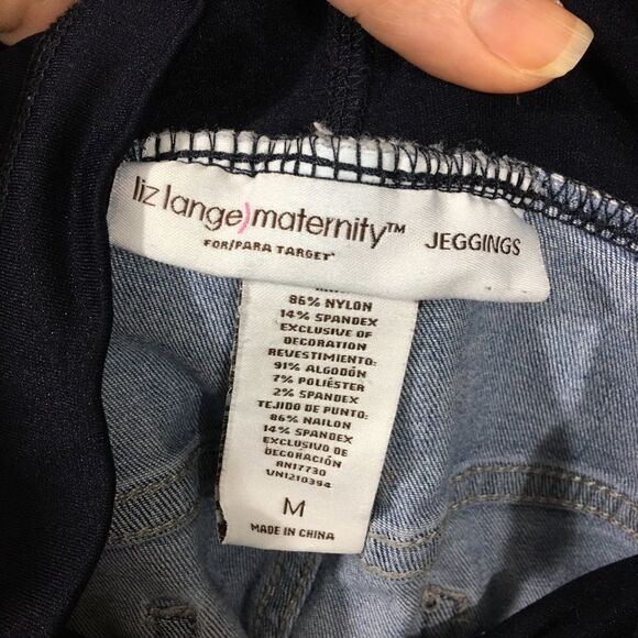 Liz Lange Distressed Maternity Jean Jeggings Size Medium - Picture 7 of 7